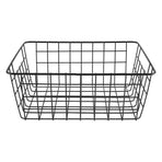 Hollow Iron Wired Basket, Storage Baskets Metal Basket Without Interlining Bathroom Kitchen Organizer Black