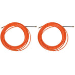 2 Pcs 4mm 15 Meter Orange Guide Device Nylon Electric Cable Push Pullers Duct Snake Rodder Fish Tape Wire