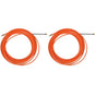 2 Pcs 4mm 15 Meter Orange Guide Device Nylon Electric Cable Push Pullers Duct Snake Rodder Fish Tape Wire