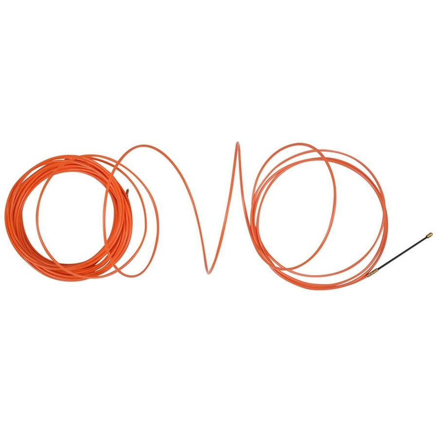 2 Pcs 4mm 15 Meter Orange Guide Device Nylon Electric Cable Push Pullers Duct Snake Rodder Fish Tape Wire