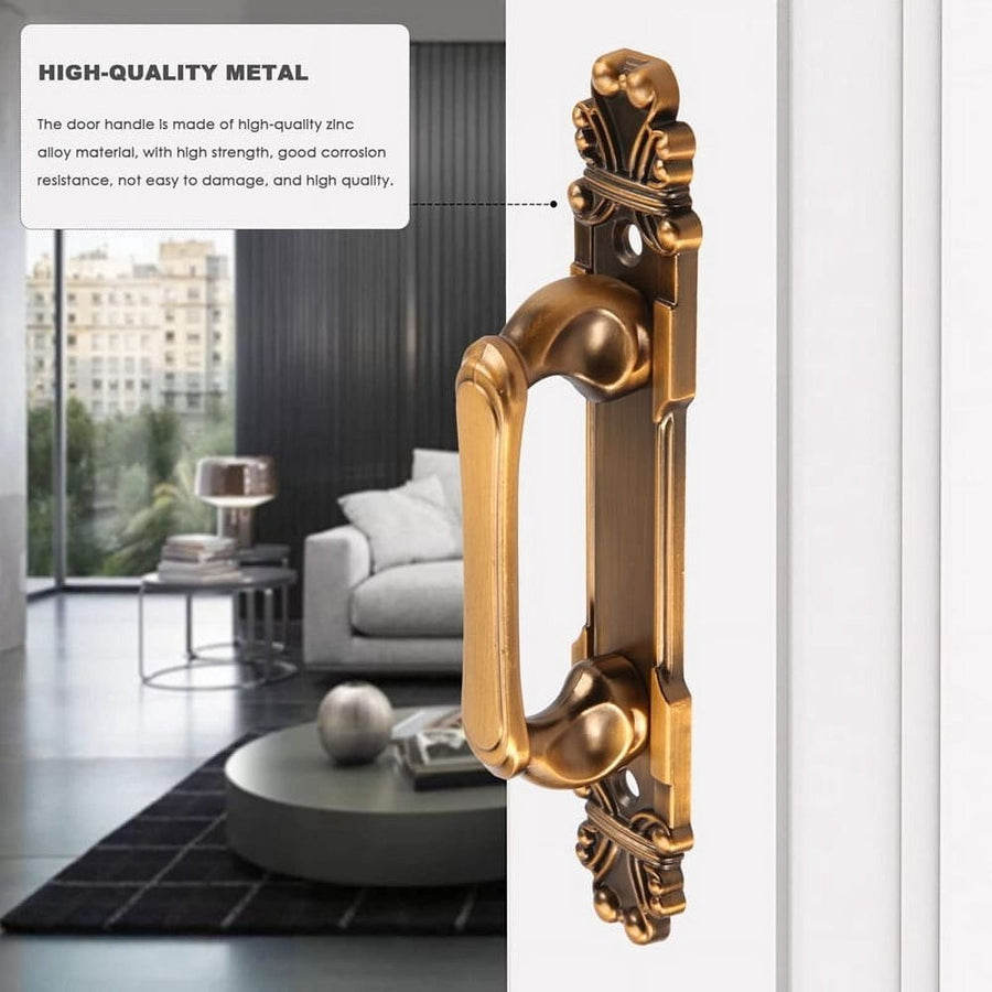 2Pcs European Style Door Handle,Door Pull Handle, Metal Sliding Door Handle for Cabinet Drawer Cupboard Accessory