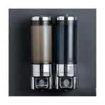 Adhesive Soap Dispenser 300ML Drill Free Wall Mount,Manual Dispenser Shampoo Shower for Kitchen Bathrooms