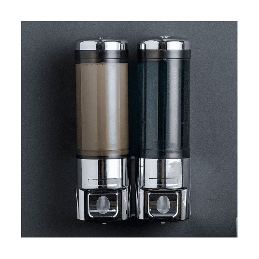 Adhesive Soap Dispenser 300ML Drill Free Wall Mount,Manual Dispenser Shampoo Shower for Kitchen Bathrooms