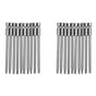 20Pcs 100mm Length 1/4 Inch Hex T20 Torx Security Screwdriver Bits, Silver Gray