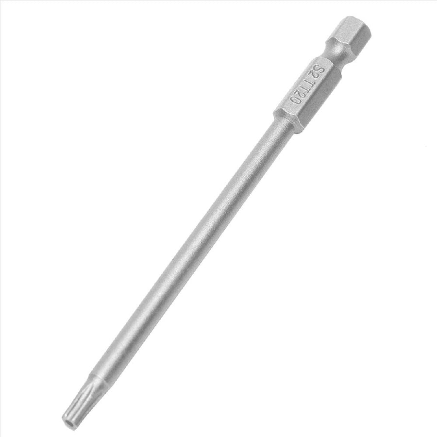 20Pcs 100mm Length 1/4 Inch Hex T20 Torx Security Screwdriver Bits, Silver Gray