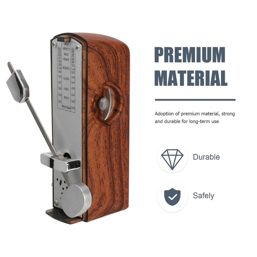 Wooden Metronome for Musicians - Precision Tempo Keeper with Elegant Wood Finish for Guitar, Piano, and Instrument Practice