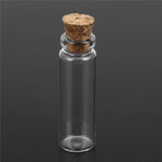 160Pcs 11X32mm Tiny Mini Empty Clear Cork Glass Bottles Vials 2Ml