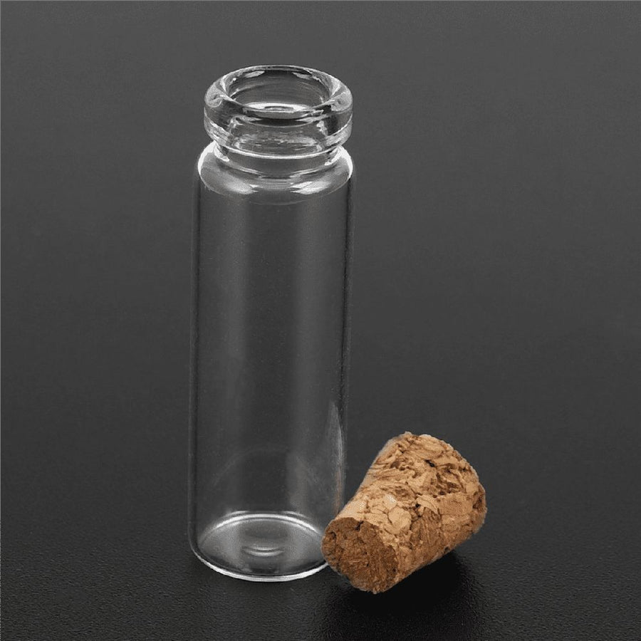 160Pcs 11X32mm Tiny Mini Empty Clear Cork Glass Bottles Vials 2Ml
