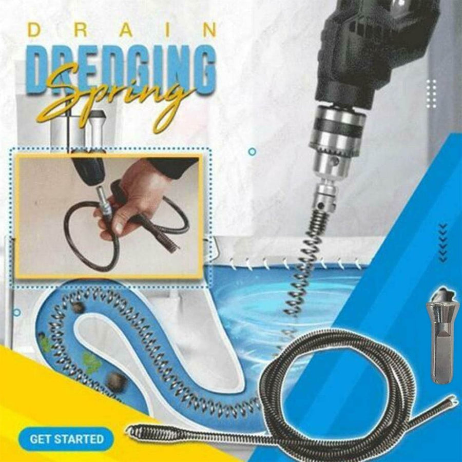 Toilet Unclogger Tool | Drain Snake & Pipe Unblocking Machine for Kitchen Sink, Bathroom & Shower Drains | 65 Manganese Steel Spring Clears Hair & Debris Clogs | Home Plumbing Repair Device