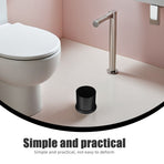 Plastic Toilet Brush Stand Stylish Black Bathroom Accessory 6Pcs