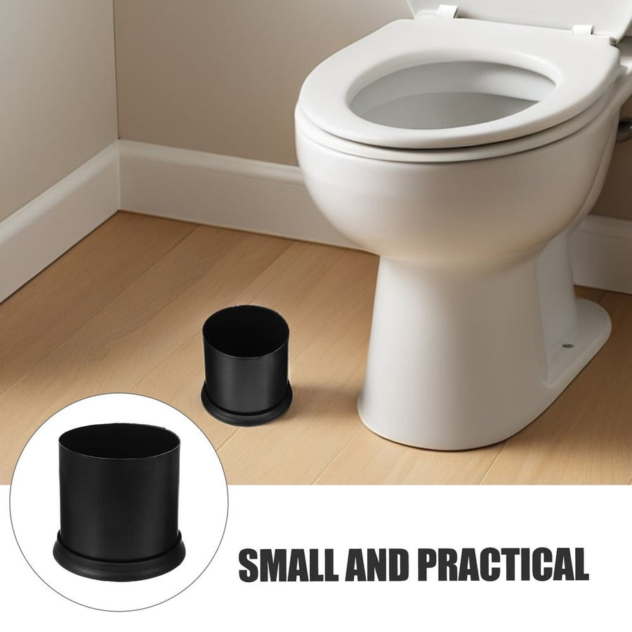 Plastic Toilet Brush Stand Stylish Black Bathroom Accessory 6Pcs