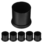 Plastic Toilet Brush Stand Stylish Black Bathroom Accessory 6Pcs