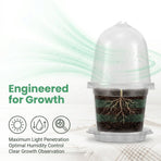 Transparent Plant Germination Cups, Pet, Humidity Dome, Home Gardening, 10Pcs