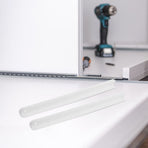 White Undermount Drawer Slides Set for Kitchen Cabinets with High Stability and Smooth Silent