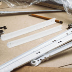 White Undermount Drawer Slides Set for Kitchen Cabinets with High Stability and Smooth Silent
