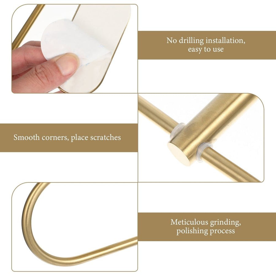 Wall Mounted Stainless Steel Towel Rack Holder for Kitchen and Bathroom, Golden for Home Use