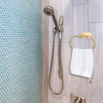 Wall Mounted Stainless Steel Towel Rack Holder for Kitchen and Bathroom, Golden for Home Use