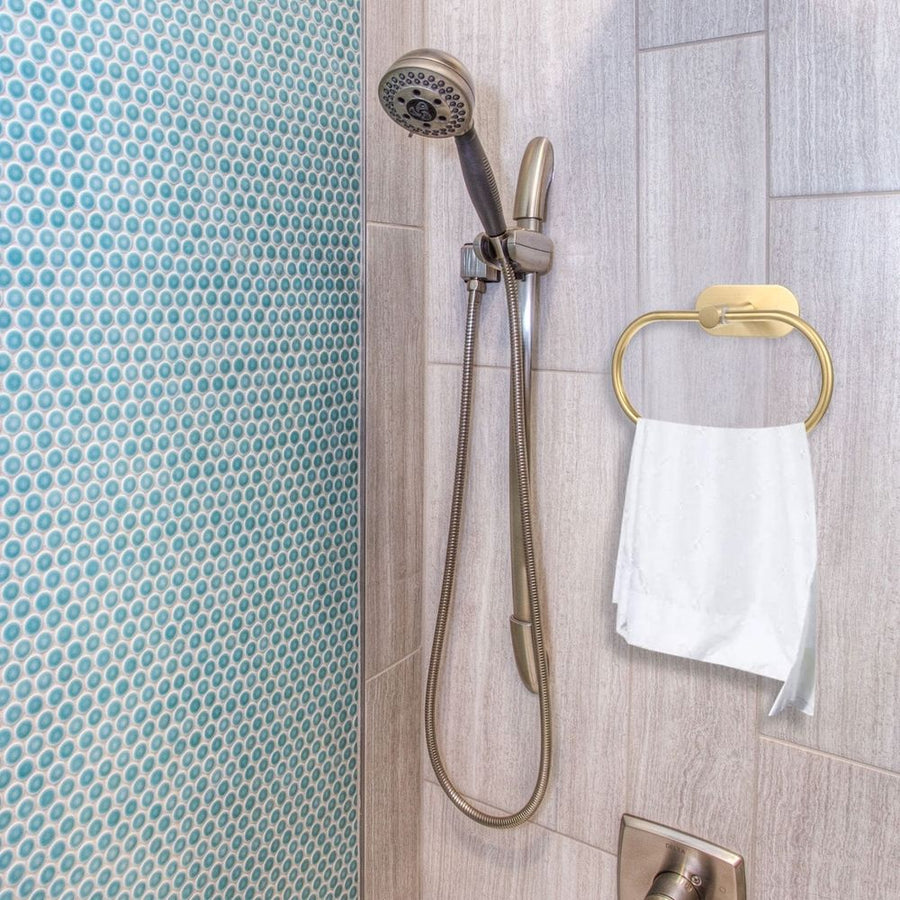 Wall Mounted Stainless Steel Towel Rack Holder for Kitchen and Bathroom, Golden for Home Use