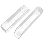 1Pair Multi Device Clear Laptop Wall Mount Stand with Adhesive and Screw Installation