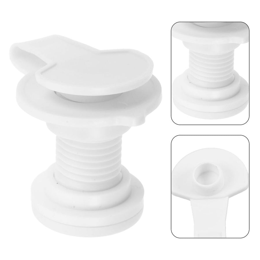 Threaded White Cooler Drain Plug Replacement Leakproof Durable Insulated Drain Stopper for Outdoor Use
