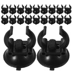 Fish Tank Heater Suction Cup Holders ABS Black Universal Fit 28Pcs