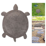 Durable Cast Iron Turtle Stepping Stone Coffee for Outdoor Decor