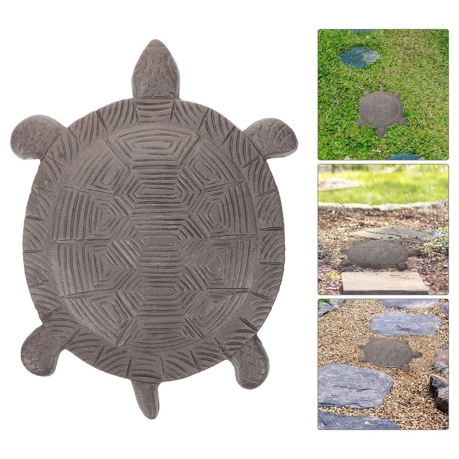 Durable Cast Iron Turtle Stepping Stone Coffee for Outdoor Decor