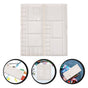 White Plastic Folding Paint Palette with 30 Compartments, Portable, and Ideal for Artists and Painting Projects