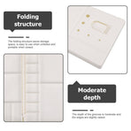 White Plastic Folding Paint Palette with 30 Compartments, Portable, and Ideal for Artists and Painting Projects