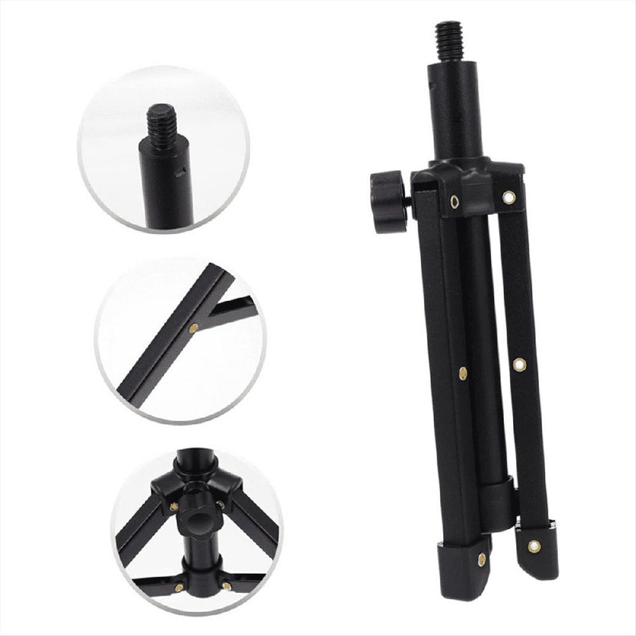 Portable Microphone Stand Desktop 1/4 Tripod Table Stand Adjustable Mic Stand Mic Clip Holder Bracket