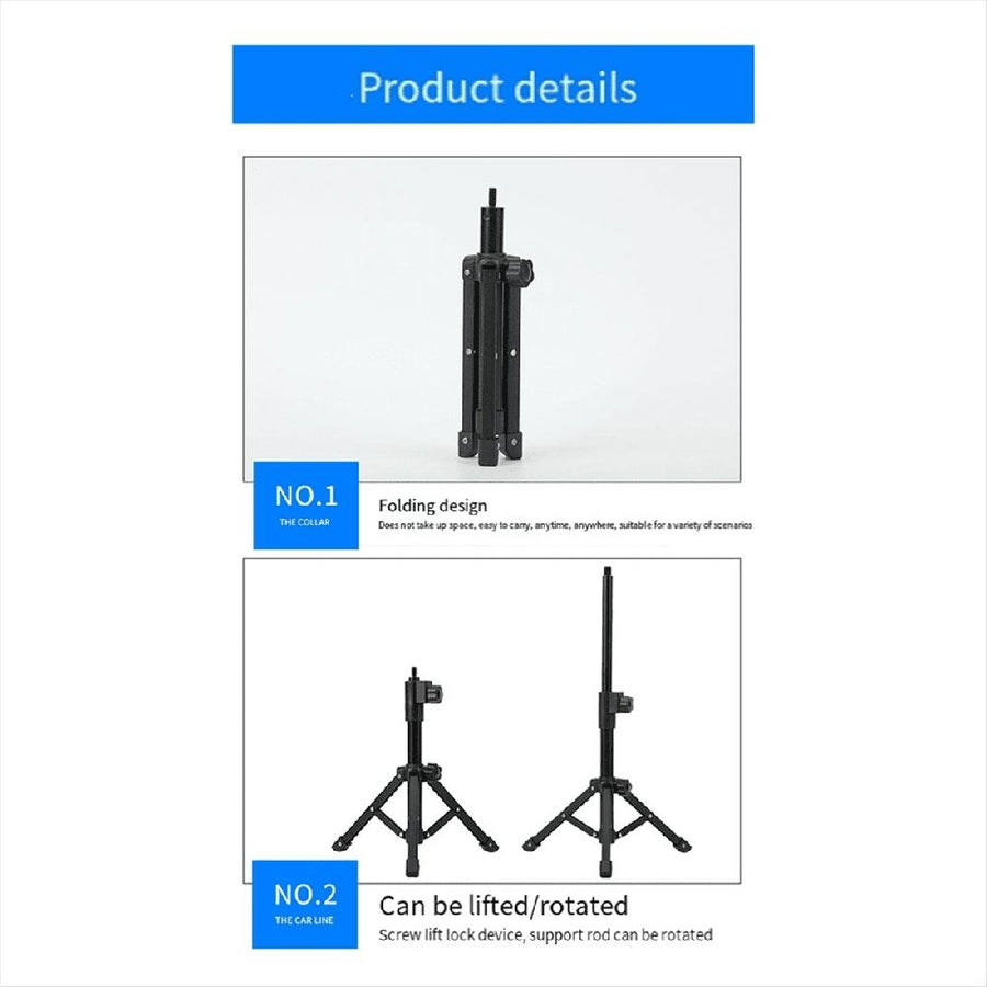 Portable Microphone Stand Desktop 1/4 Tripod Table Stand Adjustable Mic Stand Mic Clip Holder Bracket