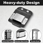 Heavy Duty Metal Tape Measure Belt Clip, One Hand Quick Release Measuring Tape Holder Fits Up To 2 Inch Work Belts