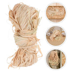 Beige Raffia Grass Ribbon for Crafting, Wrapping, Florist Supplies, and Handmade Decoration Projects