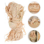 Beige Raffia Grass Ribbon for Crafting, Wrapping, Florist Supplies, and Handmade Decoration Projects
