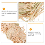 Beige Raffia Grass Ribbon for Crafting, Wrapping, Florist Supplies, and Handmade Decoration Projects