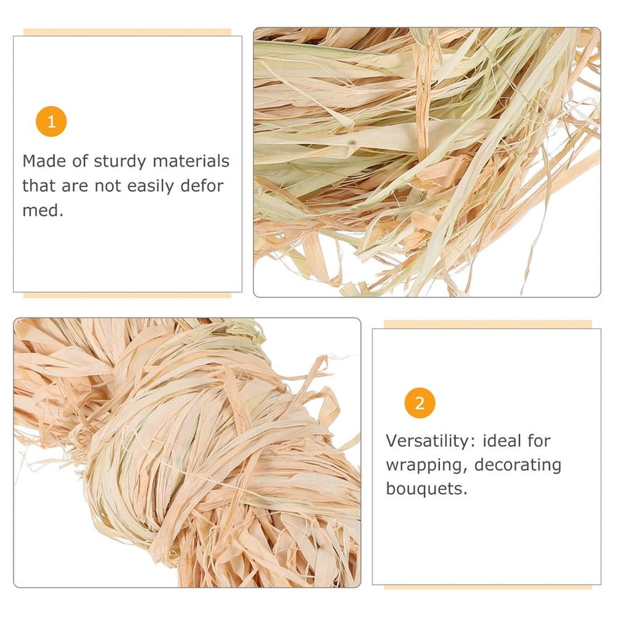 Beige Raffia Grass Ribbon for Crafting, Wrapping, Florist Supplies, and Handmade Decoration Projects