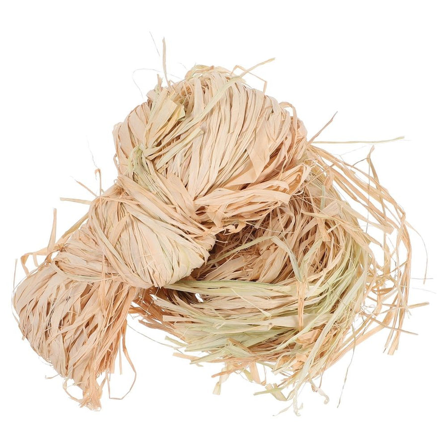 Beige Raffia Grass Ribbon for Crafting, Wrapping, Florist Supplies, and Handmade Decoration Projects
