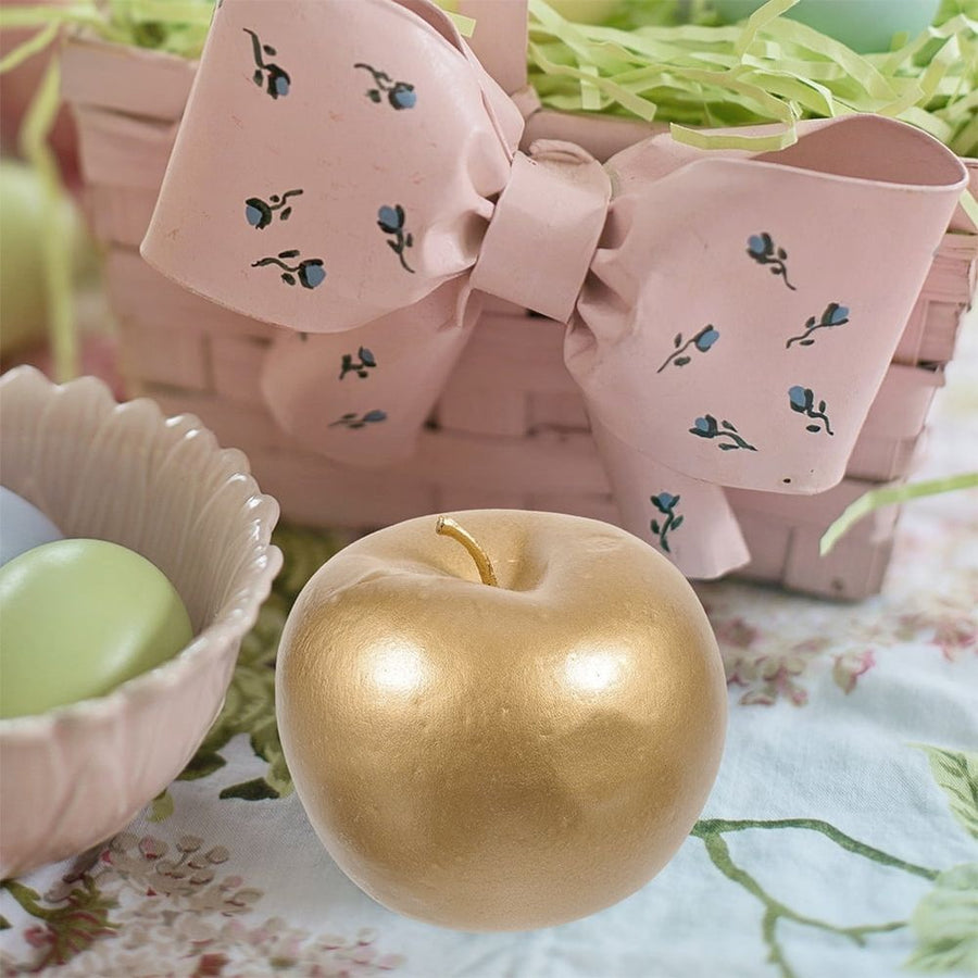 4Pcs Lifelike Artificial Plated Gold Apples Faux Plastic Fruit for Table Display