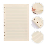 100 Sheets White Music Staff Paper Refill for Students, Blank Staff Paper for Music Writing and Composition