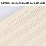 100 Sheets White Music Staff Paper Refill for Students, Blank Staff Paper for Music Writing and Composition
