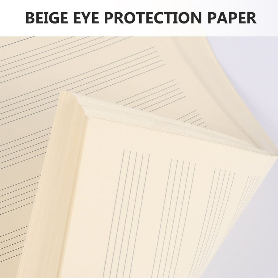 100 Sheets White Music Staff Paper Refill for Students, Blank Staff Paper for Music Writing and Composition