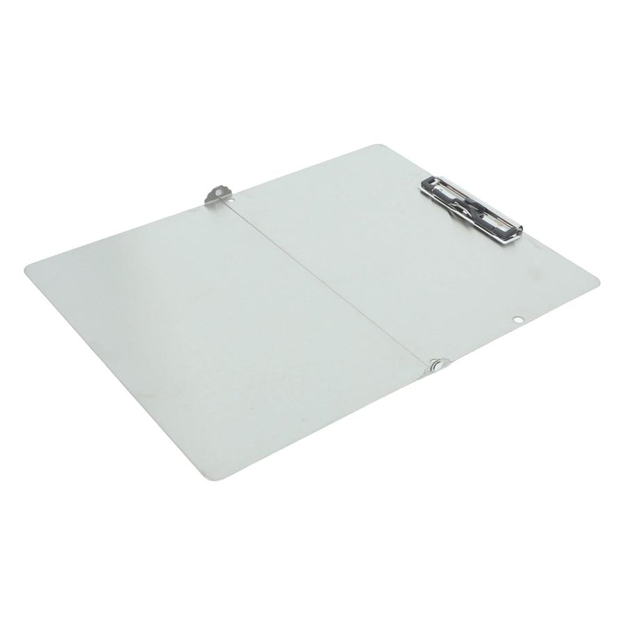 Foldable Stainless Steel Clipboard with Organizer Clip for Office Use and Professional Document Storage