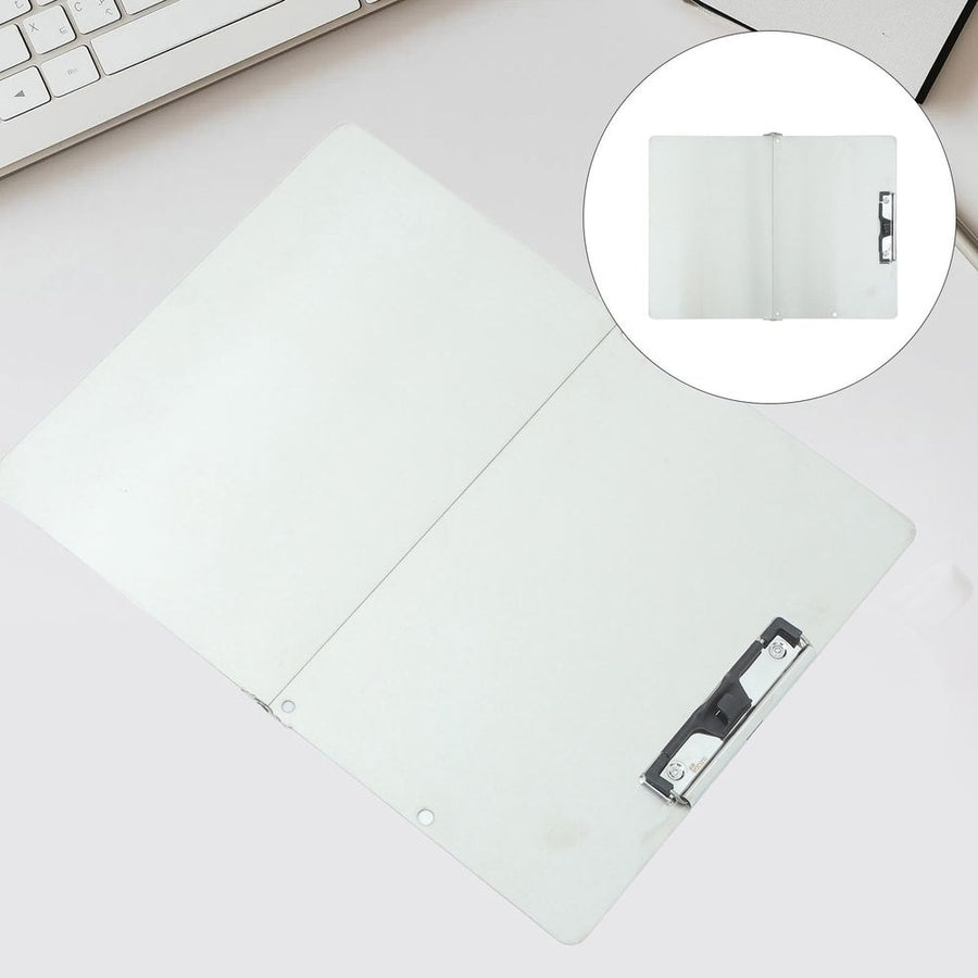 Foldable Stainless Steel Clipboard with Organizer Clip for Office Use and Professional Document Storage