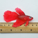 Tropical Betta Decoration with Realistic Floating Red Betta Fish, 1 Piece Aquarium Ornament