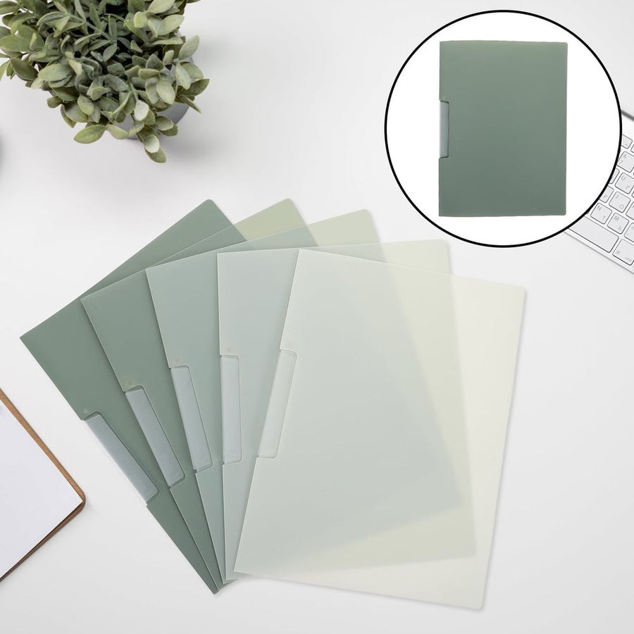 5Pcs Office Document Binders with Plastic Swing Clip Folder for Neat Paper Storage