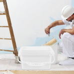 White Paint Bucket with Lid PP Material Lightweight for Home Use