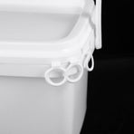 White Paint Bucket with Lid PP Material Lightweight for Home Use