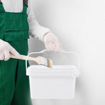 White Paint Bucket with Lid PP Material Lightweight for Home Use