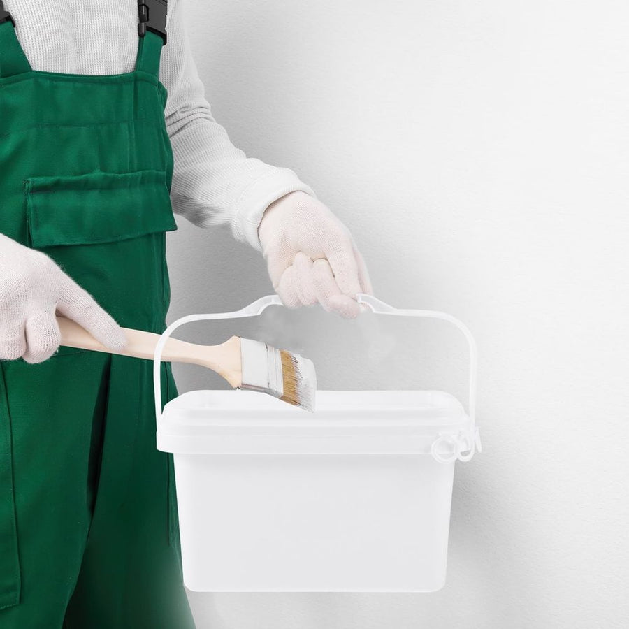White Paint Bucket with Lid PP Material Lightweight for Home Use
