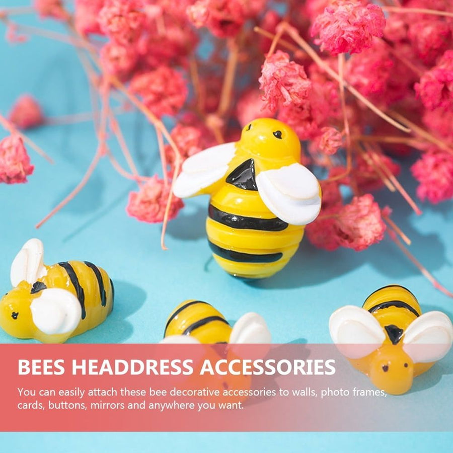 Tiny Resin Bee Decorations for DIY Crafts and Wall Art Projects 40Pcs